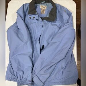 LL BEAN women’s blue fleece‎ lined coat